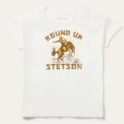 Stetson "Round Up" Vintage Tee White Online