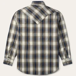 Stetson Ranch Plaid Dobby Western Shirt Brown Best