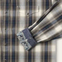 Stetson Ranch Plaid Dobby Western Shirt Brown Best