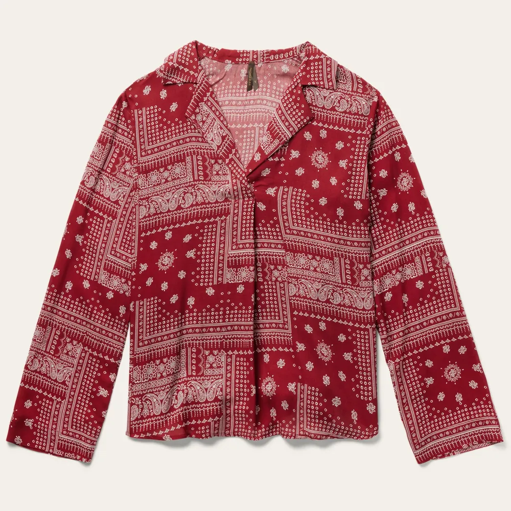 Stetson Bandana Patchwork Blouse Red Outlet