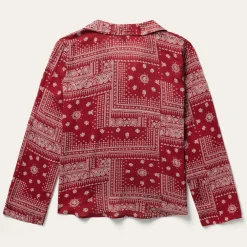 Stetson Bandana Patchwork Blouse Red Outlet