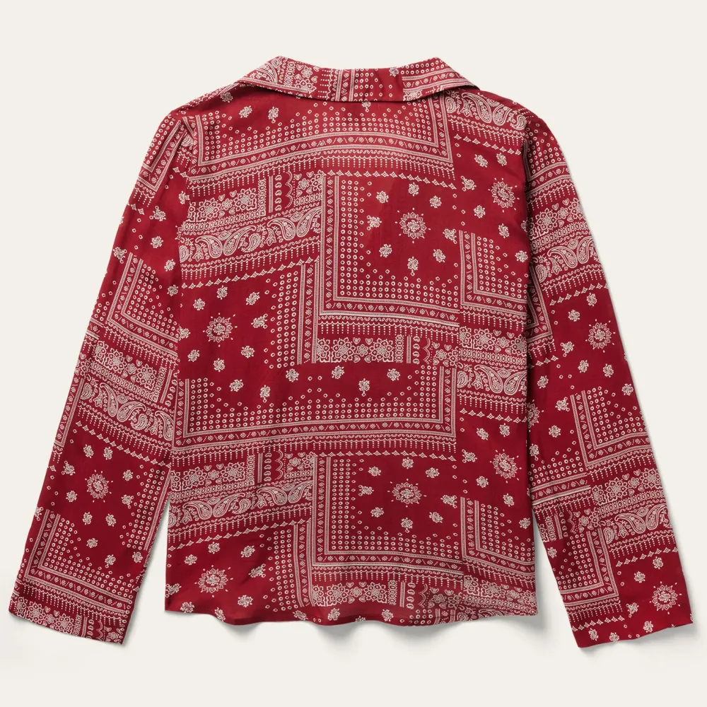 Stetson Bandana Patchwork Blouse Red Outlet
