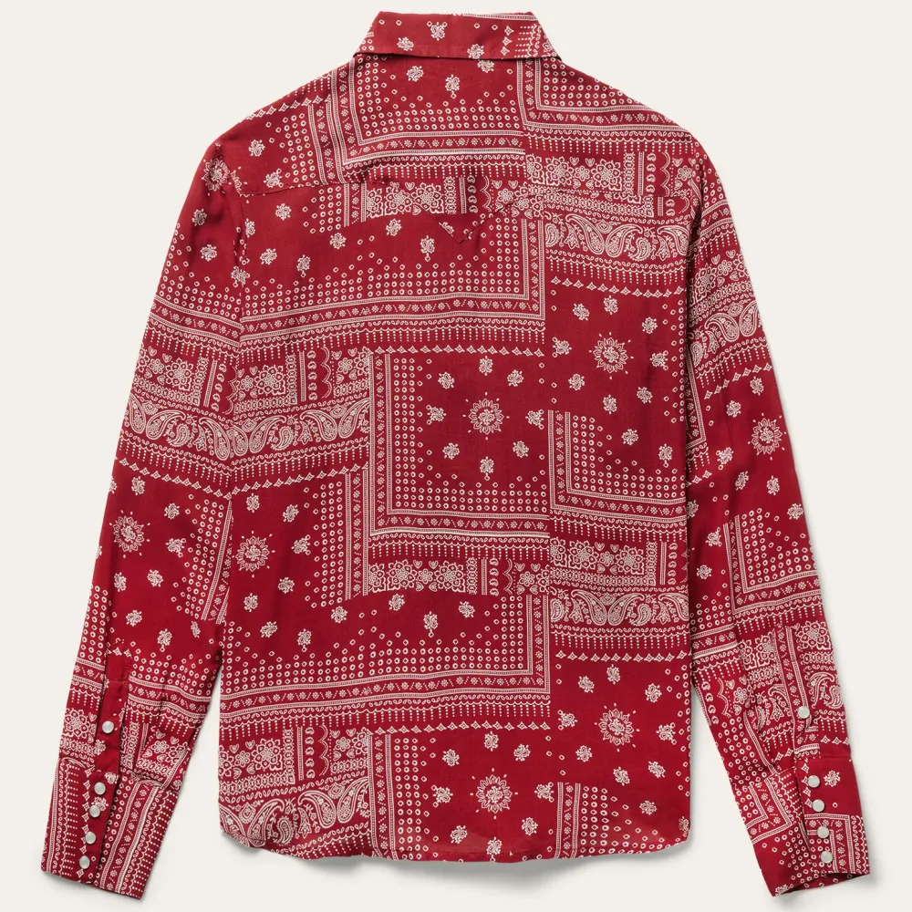 Stetson Bandana Patchwork Shirt Red Outlet