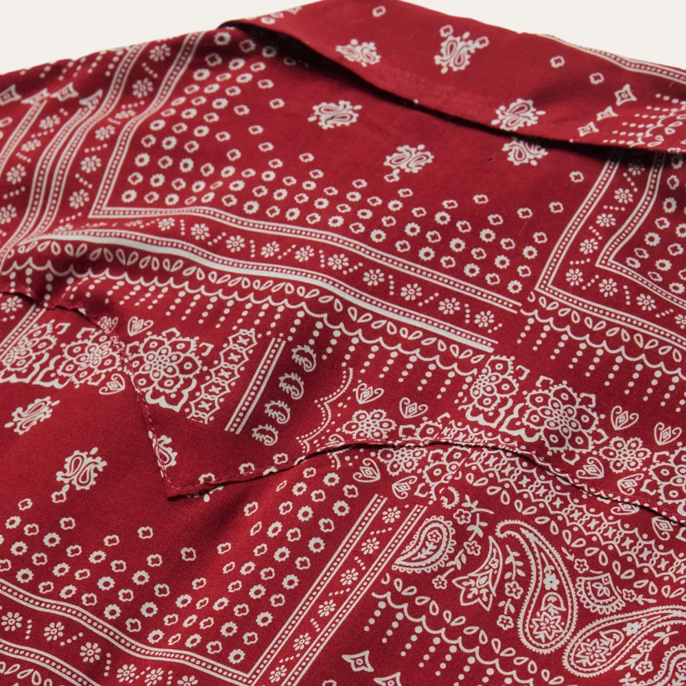 Stetson Bandana Patchwork Shirt Red Outlet