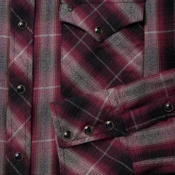 Stetson Marl Plaid Western Shirt Red New