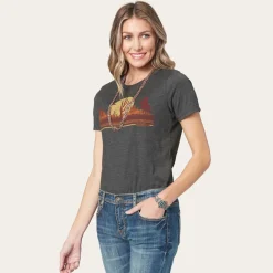 Stetson Riding Into The Sunset Graphic Tee Grey Outlet