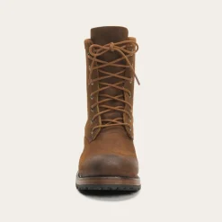 Stetson Sam Lace Up Oiled Suede Lug Boots Brown