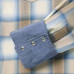 Stetson Sand Plaid Dobby Western Shirt Brown Hot