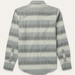 Stetson Serape Dobby Twill Western Shirt Brown