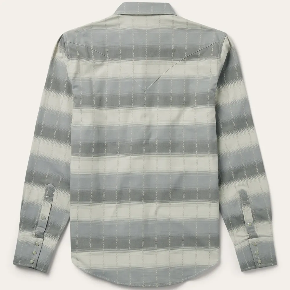 Stetson Serape Dobby Twill Western Shirt Brown
