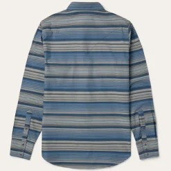 Stetson Serape Stripe Western Shirt Blue Discount