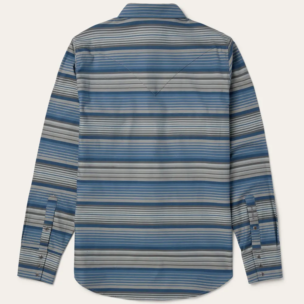 Stetson Serape Stripe Western Shirt Blue Best