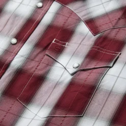 Stetson Shadow Plaid Western Shirt Wine Hot