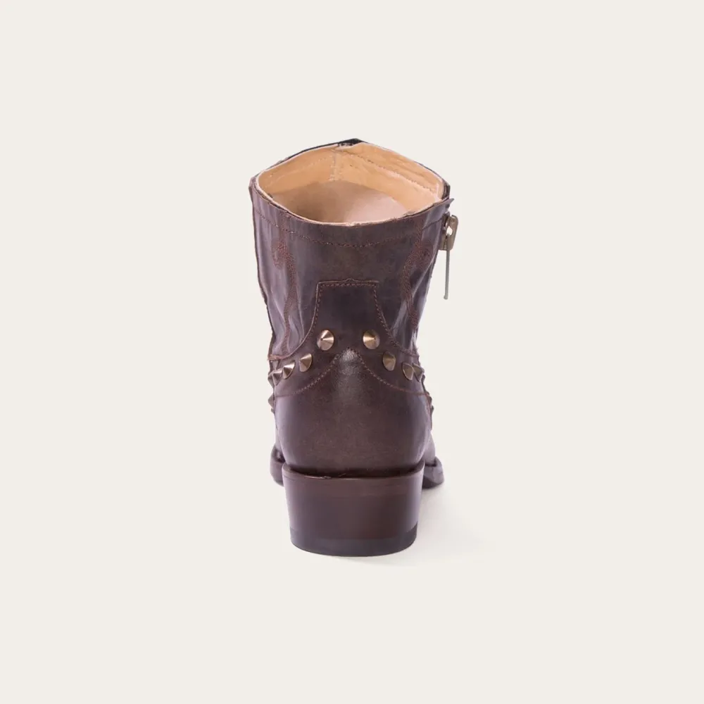 Stetson Shelby Sierra Studded Cowboy Boot Brown Clearance
