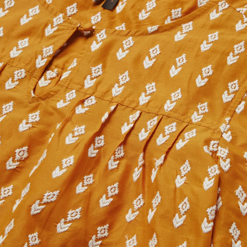 Stetson Short-Sleeved Aztec Blouse Yellow Discount