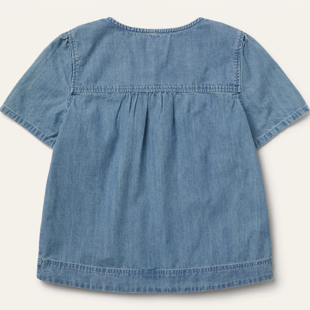 Stetson Short-Sleeved Denim Blouse Blue Online