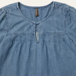 Stetson Short-Sleeved Denim Blouse Blue Online