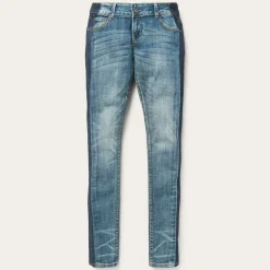 Stetson Skinny Fit Stripe Leg Jean Blue Clearance