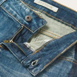 Stetson Skinny Fit Stripe Leg Jean Blue Clearance