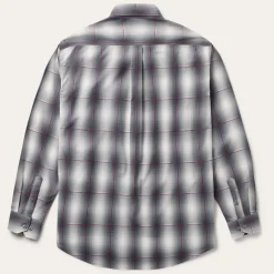 Stetson Smoke Ombre Plaid Button Front Shirt Grey Best