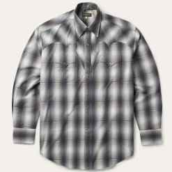Stetson Smoke Ombre Western Shirt Grey New