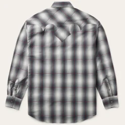 Stetson Smoke Ombre Western Shirt Grey New