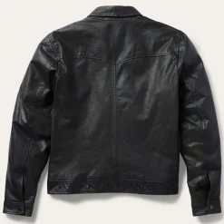Stetson Snap Front Leather Jacket Brown Best