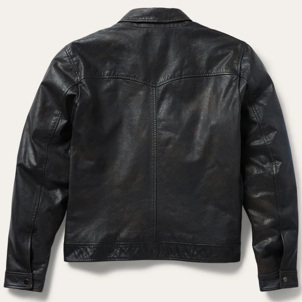 Stetson Snap Front Leather Jacket Brown Best