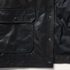 Stetson Snap Front Leather Jacket Brown Best