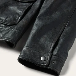 Stetson Snap Front Leather Jacket Brown Best