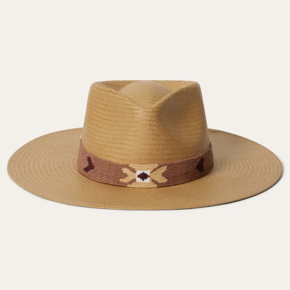 Stetson Sol Straw Fedora Sand Hot