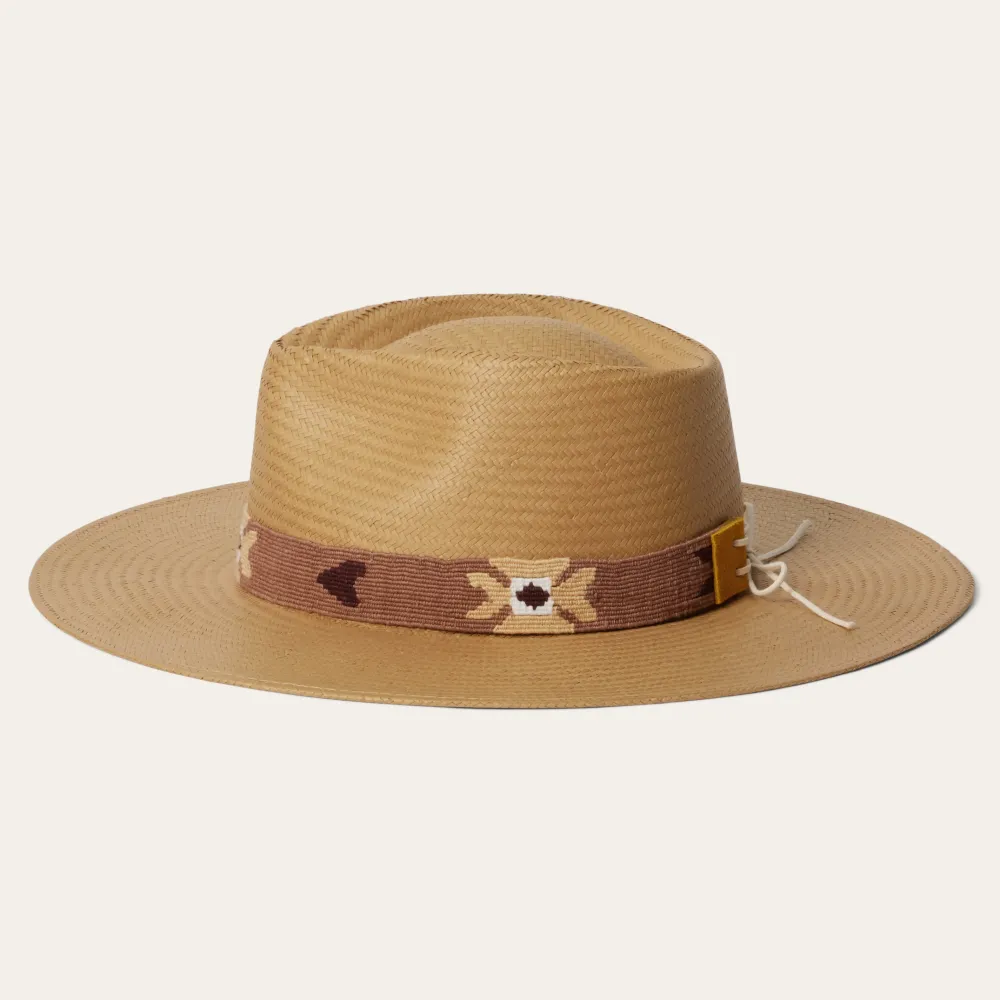 Stetson Sol Straw Fedora Sand Hot