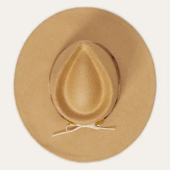 Stetson Sol Straw Fedora Sand Hot