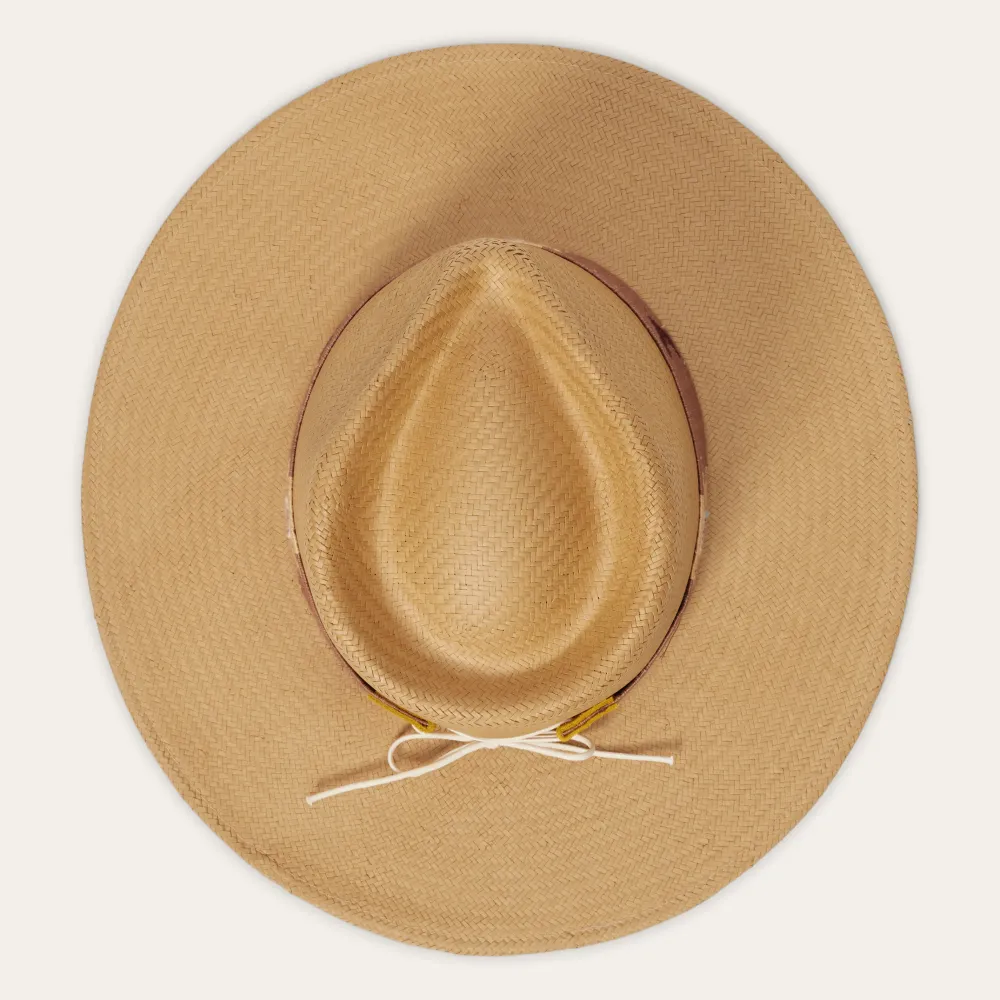 Stetson Sol Straw Fedora Sand Hot