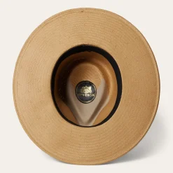 Stetson Sol Straw Fedora Sand Hot