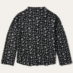 Stetson Southwestern Ditzy Print Blouse Black New