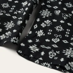 Stetson Southwestern Ditzy Print Blouse Black New