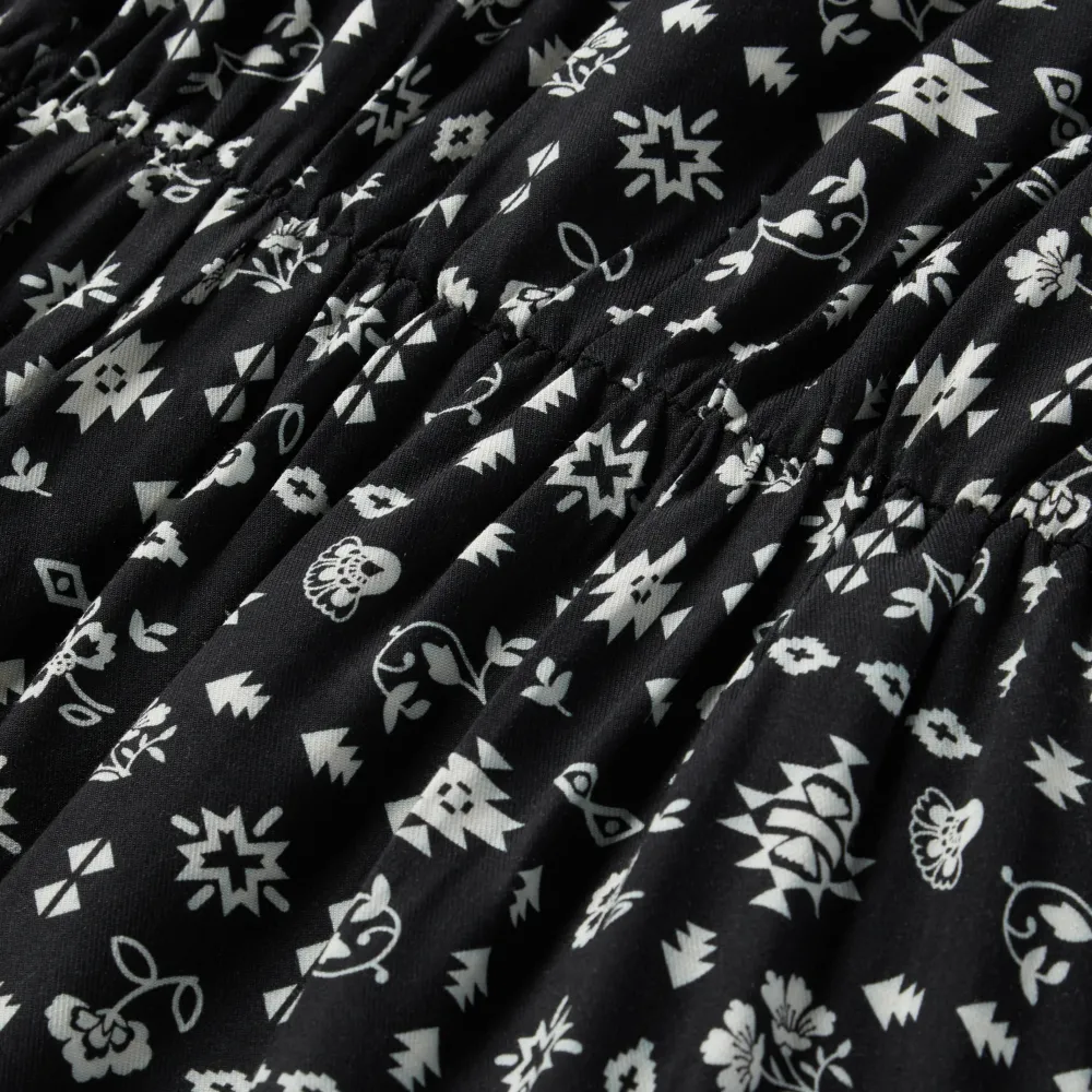 Stetson Southwestern Ditzy Print Dress Black New