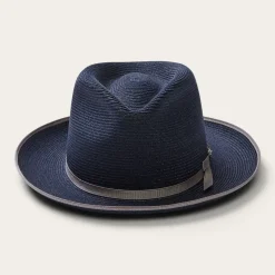 Stetson Stratoliner Hemp Fedora Navy Outlet