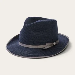 Stetson Stratoliner Hemp Fedora Navy Outlet