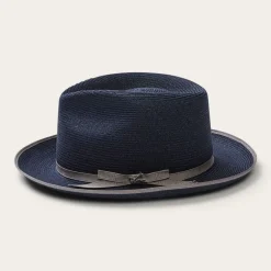 Stetson Stratoliner Hemp Fedora Navy Outlet