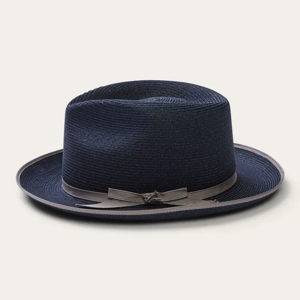 Stetson Stratoliner Hemp Fedora Navy Outlet