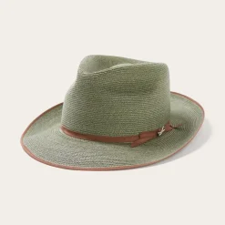 Stetson Stratoliner Hemp Fedora Sage Outlet