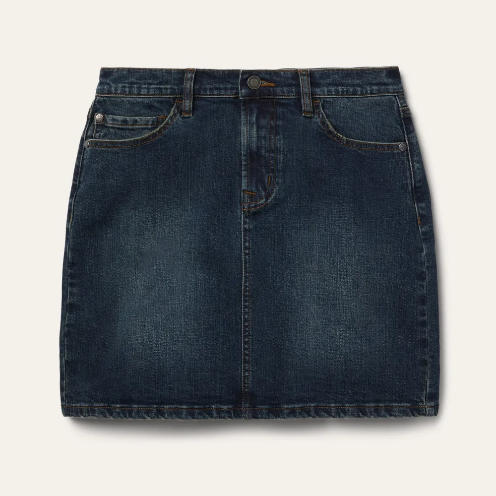 Stetson Stretch Denim 5-Pocket Skirt Blue Clearance