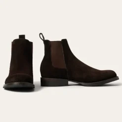 Stetson Suede Beat Chelsea Boot Dark Brown