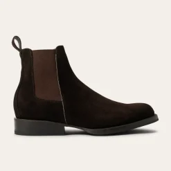 Stetson Suede Beat Chelsea Boot Dark Brown