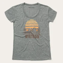 Stetson Sunset Graphic Tee Grey Best