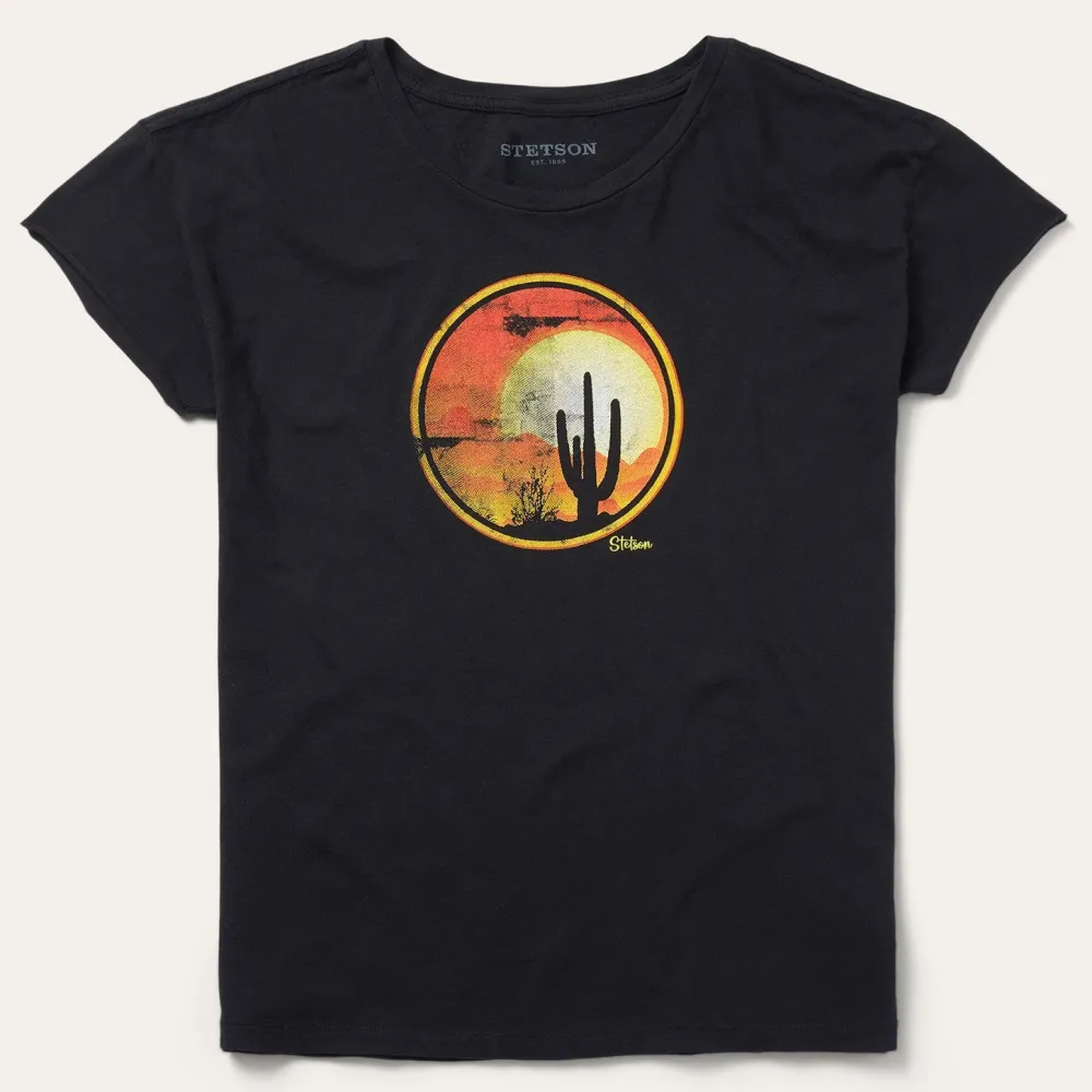 Stetson Sunset Saguaro Graphic Tee Black Online