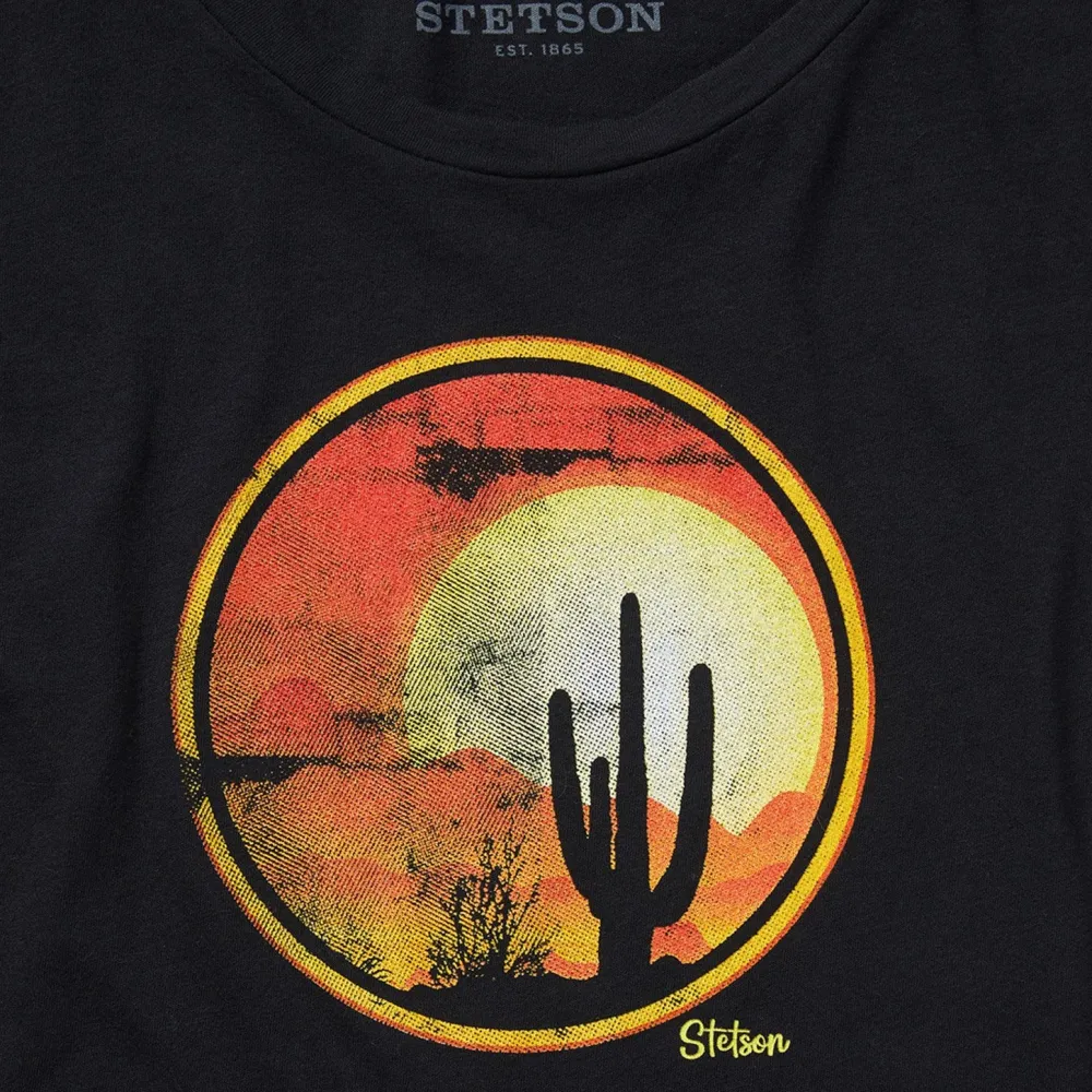 Stetson Sunset Saguaro Graphic Tee Black Online