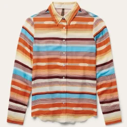 Stetson Sunset Serape Print Western Shirt Multi Hot